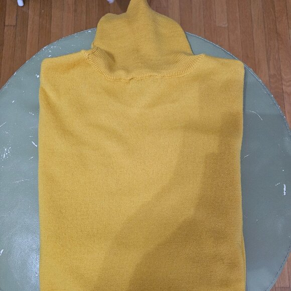 Yellow Turtleneck Everyday Performance Merino Wool Sweater - Picture 1 of 1